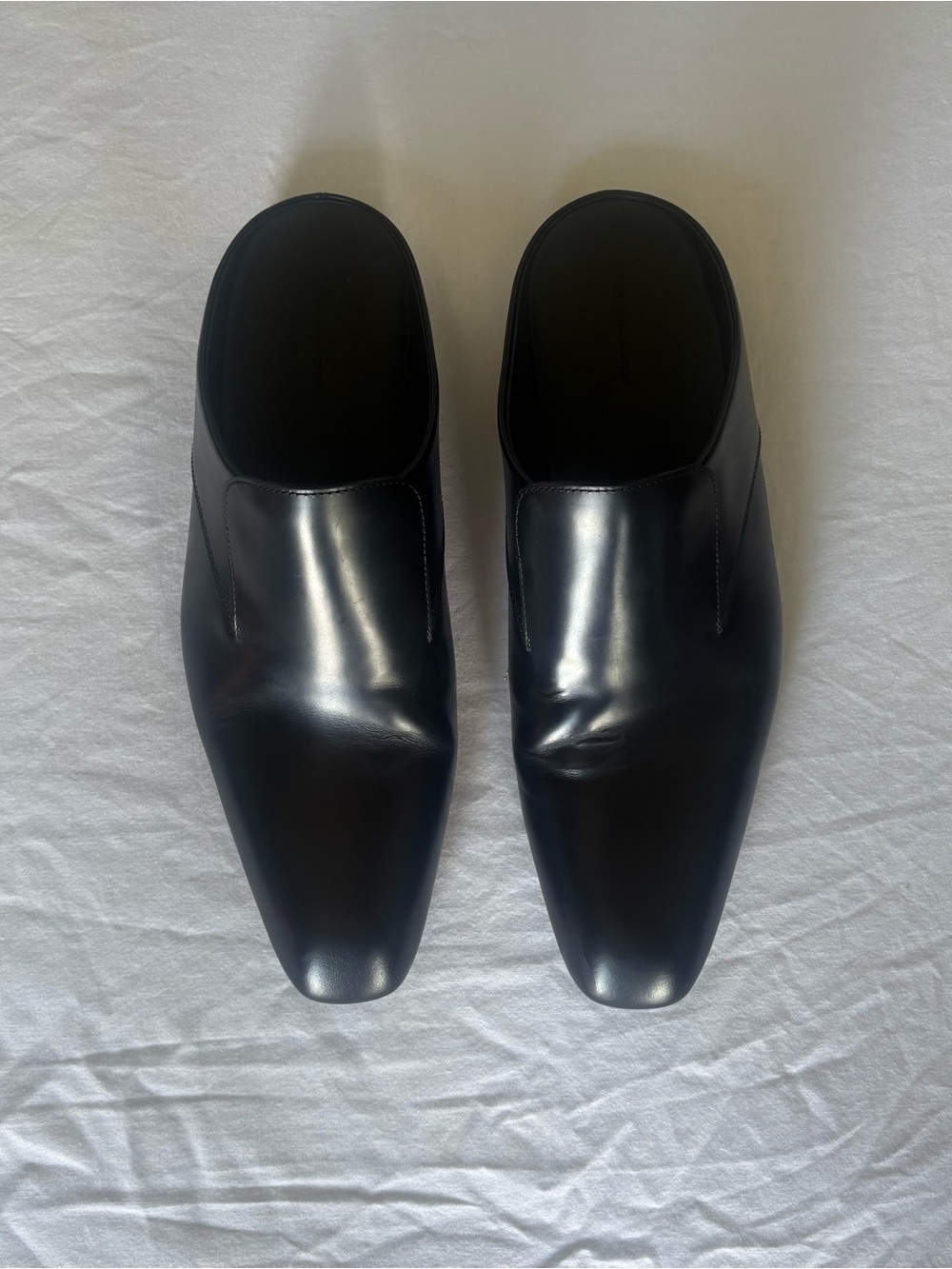 [DRIES VAN NOTEN] Black Leather Mules